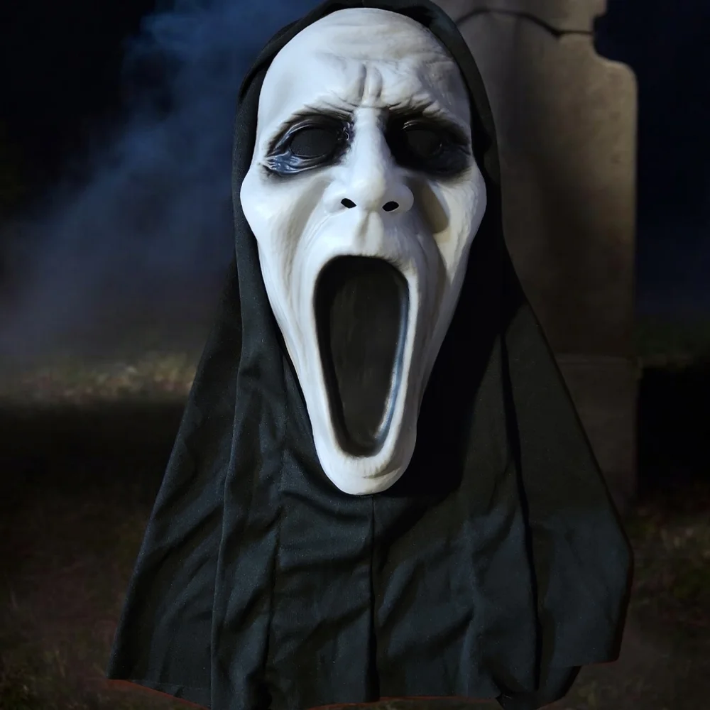 Fun World Silent Screamer Ghost Face PVC Character Costume Mask